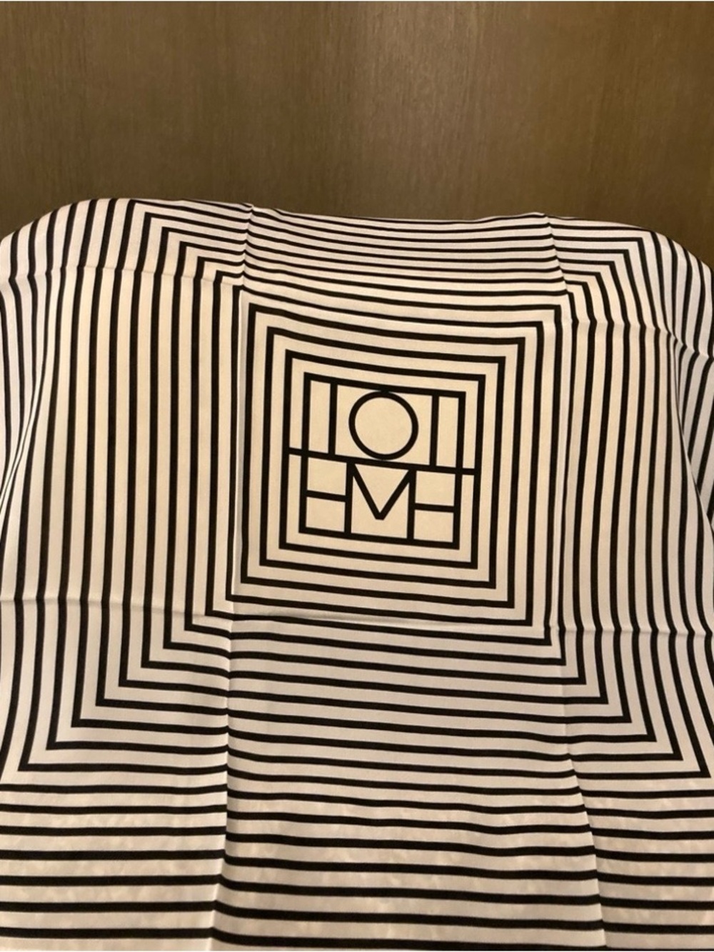 Black & White Geometric Striped Scarf  toteme